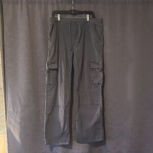 Prana Women's Gray Cargo Drawstring Pants, 14